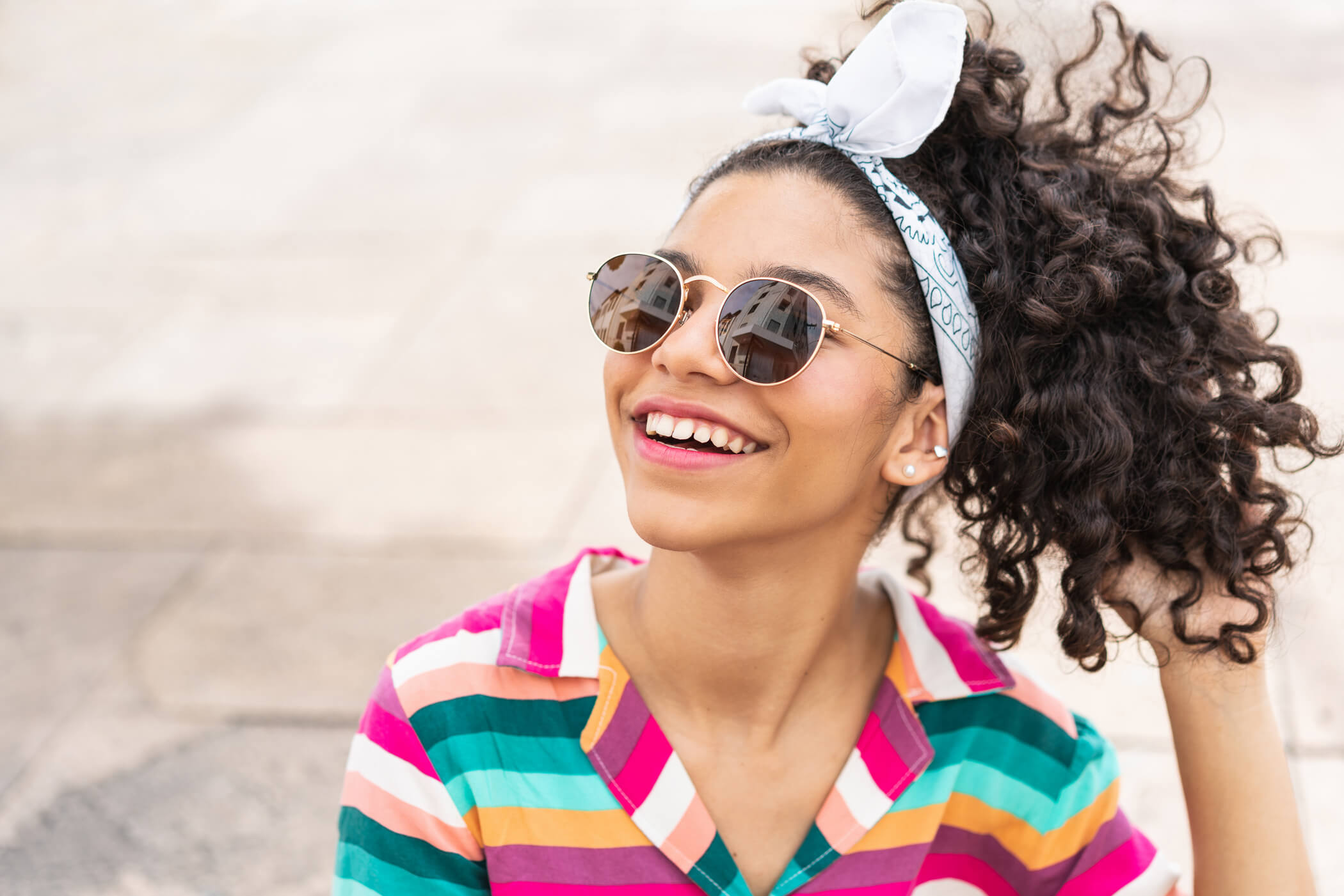 girl wearing sunglasses